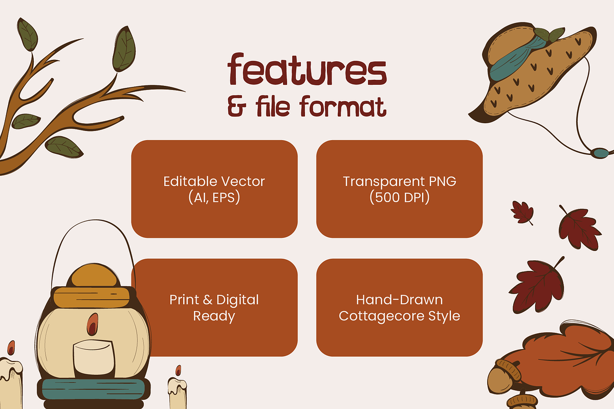 Cozy Cottagecore Fall Illustration, a Seasonal Illustration by Invisual Studio (Photo 6 of 10)