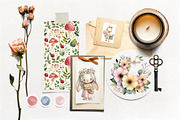 Vintage Little Cottage Clipart, an Illustration by DreamCafeArt (Thumbnail 4 of 8)
