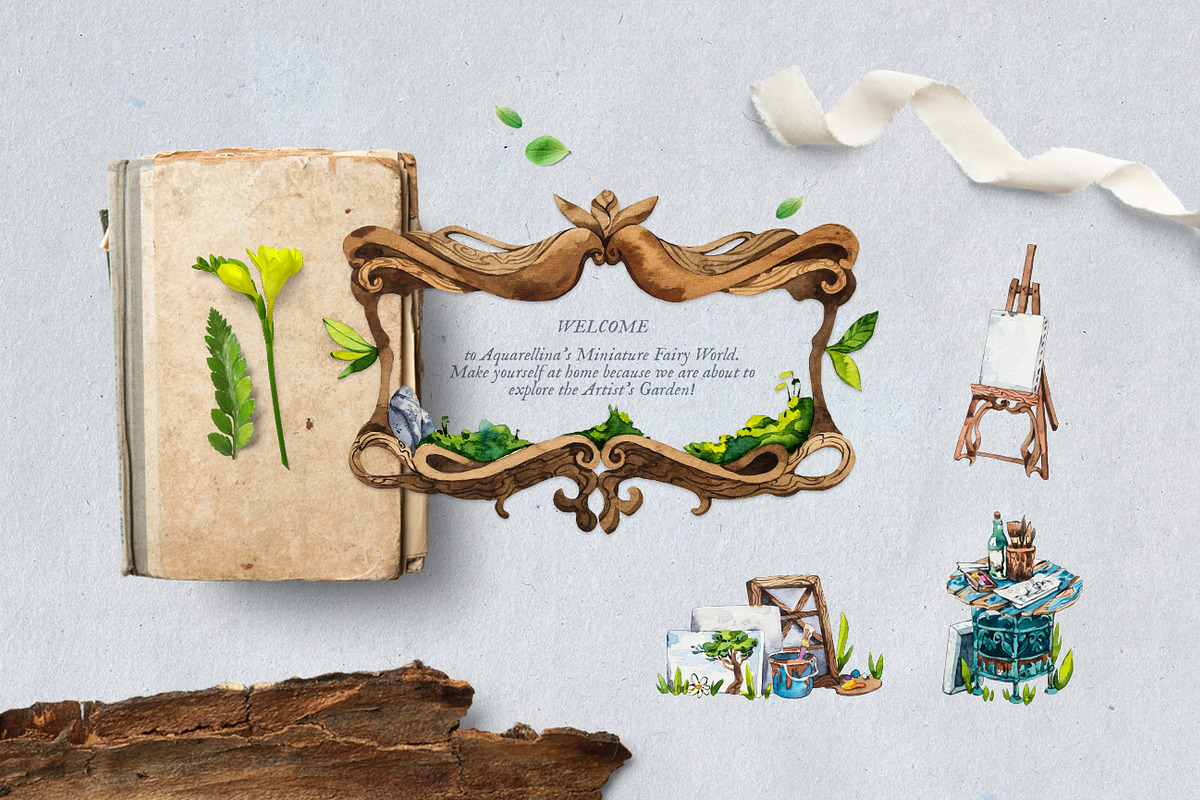 Artist's Garden Watercolours, a Decorative Illustration by Aquarellina (Photo 2 of 30)