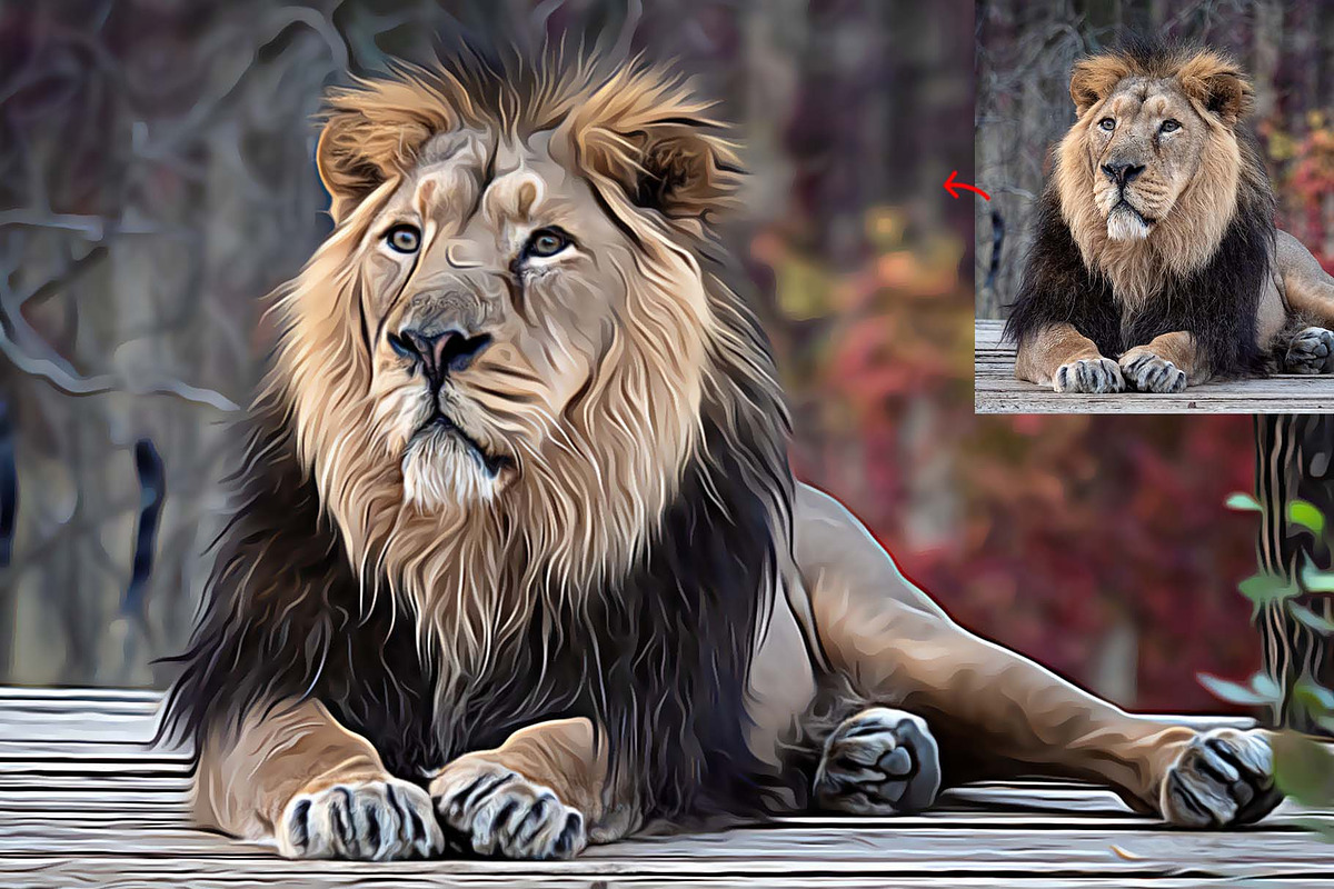 Turn photo into Animal Oil Panting, an Action Add-On by MRI STUDIO (Photo 5 of 9)
