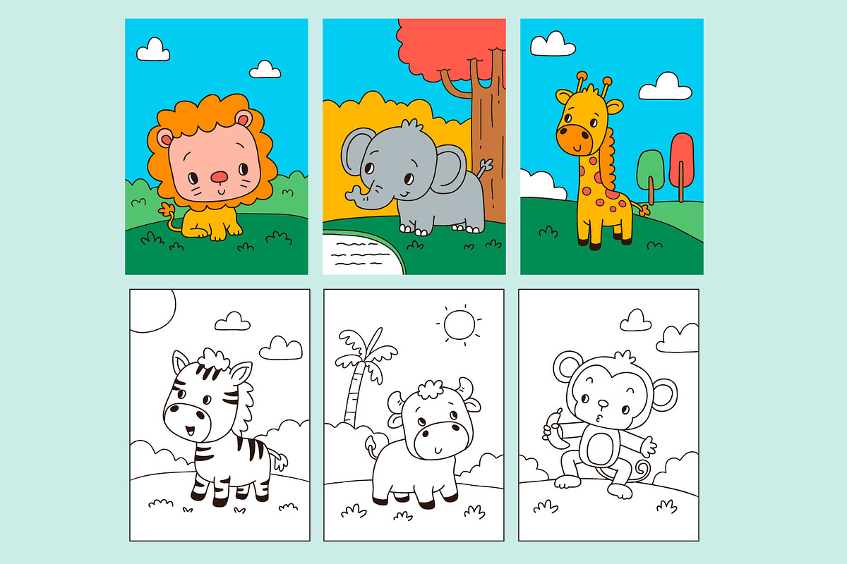 Safari Animal Coloring page For Kid, an Animal Illustration by Design House (Photo 3 of 3)