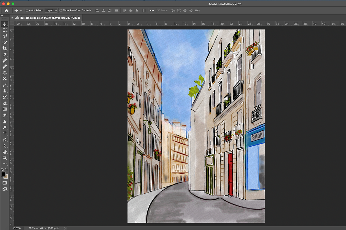 Cityscape | Digital Illustration, an Illustration by AMMi (Photo 4 of 4)