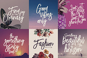 Lucky Fashion Brush Font, a Script Font by Cruzine (Thumbnail 5 of 7)