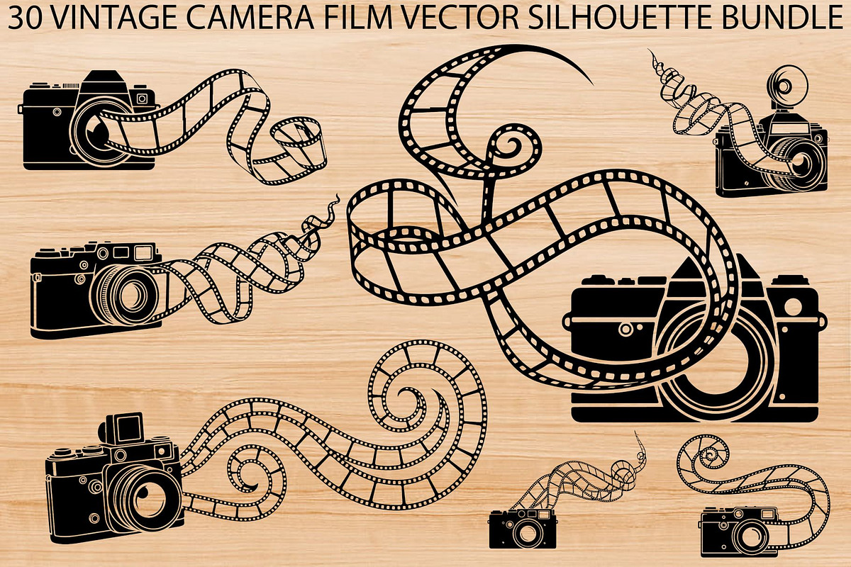 Vintage Camera Film Silhouette, an Object Illustration by yasushie (Photo 1 of 31)