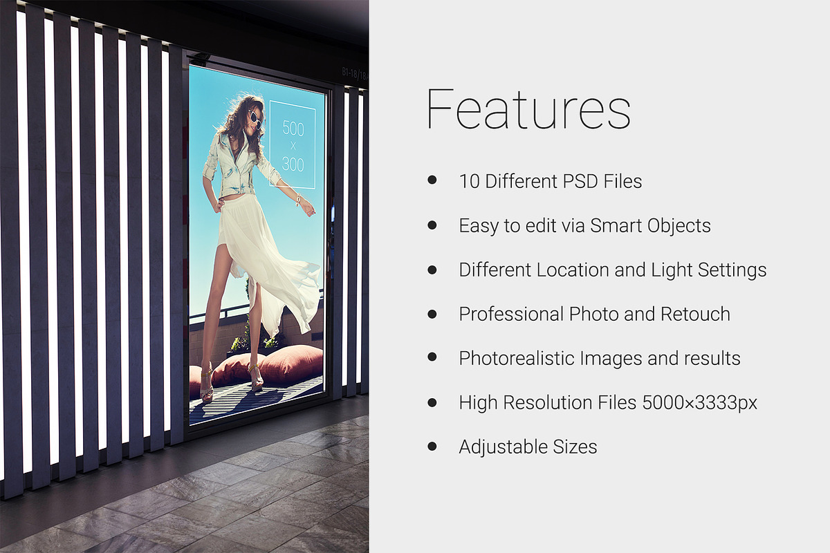 Indoor Advertising Mock-Up, a Print Template by Dikarte.Store (Photo 2 of 12)