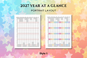 2027 Yearly at a Glance - Canva, a Templates & Theme by Adalin Shop (Thumbnail 8 of 12)