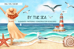 Sea Clipart. Patterns & Seascapes, a Person Illustration by MariArtySpace