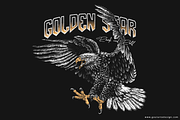 Rock and roll eagle for t-shirt, an Animal Illustration by Goularte Design (Thumbnail 1 of 7)