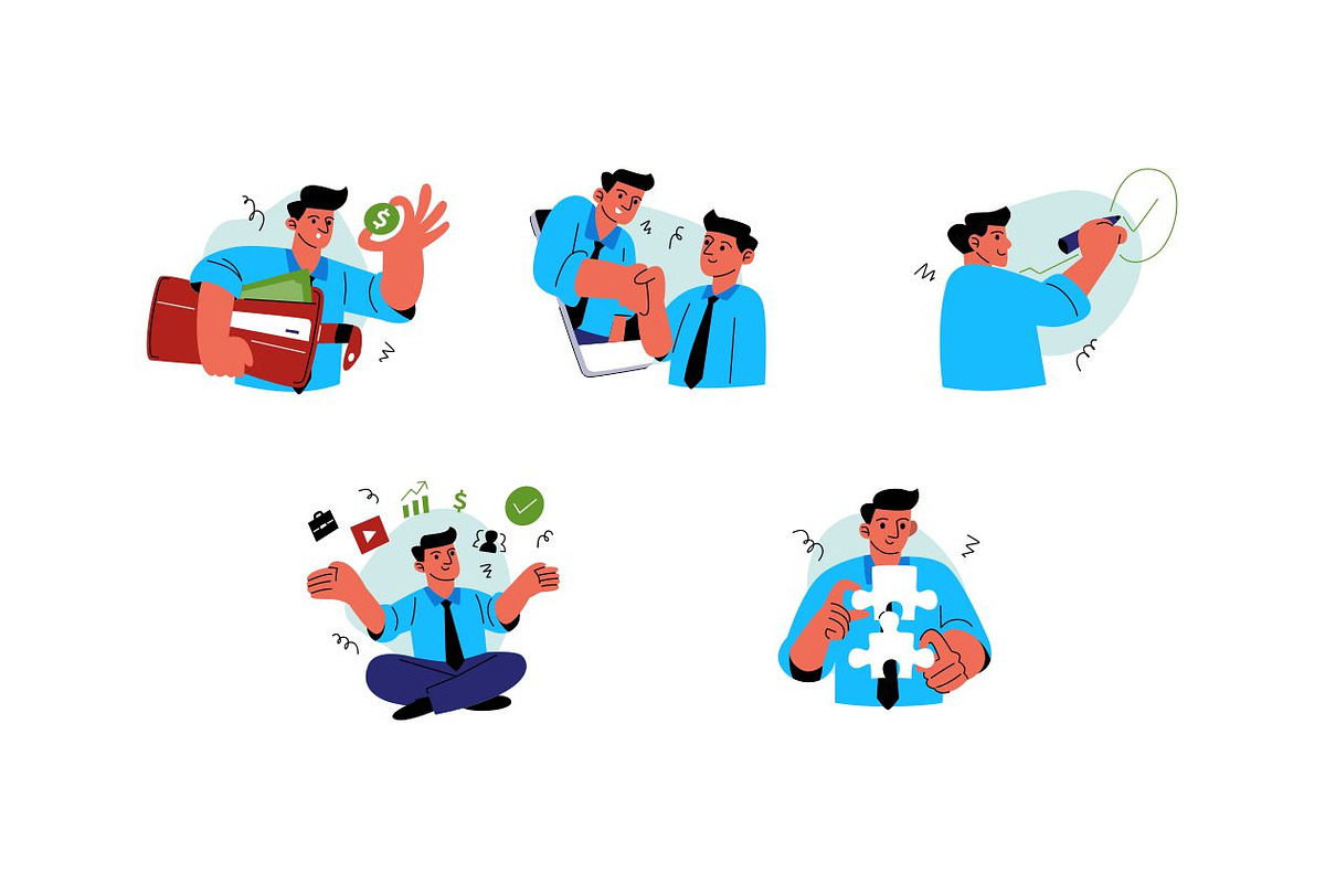 Character Business Style Vol 2, an Object Graphic by SLAB! Design (Photo 3 of 3)