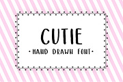 Cutie - hand drawn font, a Script Font by Yashroom (Thumbnail 1 of 4)