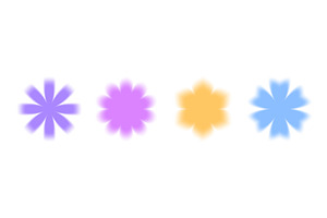 Soft aura flowers with y2k blur and, an Illustration by YuliiaOsadcha