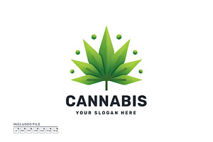Cannabis Gradient Colorful Logo, a Branding & Logo Template by yuanesei