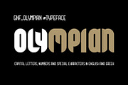 GNF-Olympian Font, a Font by george.nikolaidis (Thumbnail 1 of 5)