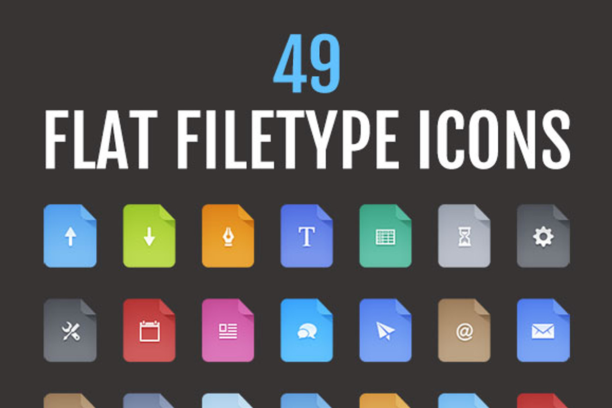 Flat Vector Filetype Icons