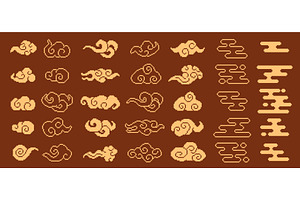 Pixel art oriental lucky clouds, an Object Illustration by winwin.art