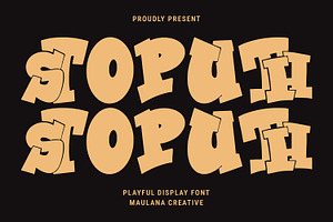 Stoputh Playful Display Font, a Font by Maulana Creative
