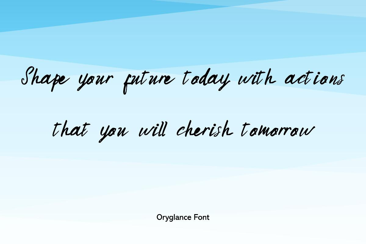 Oryglance Hand-Lettering Font, a Handwritten Font by ResumeFabs (Photo 4 of 7)