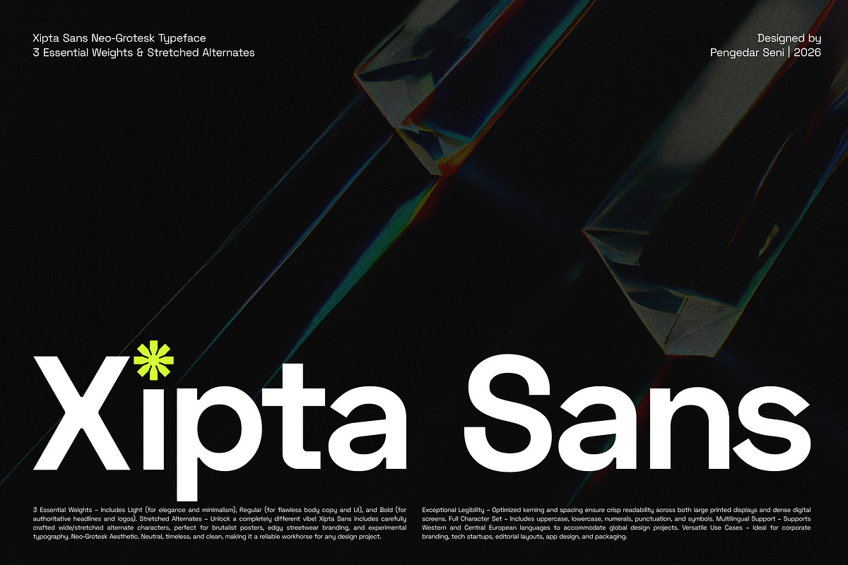 Xipta Sans – Neo Grotesk Typeface, a Sans Serif Font by Pengedar Seni (Photo 12 of 12)