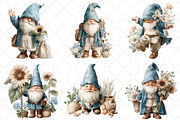 Watercolor Summer Gnome Clipart, an Illustration by Black Bird Studio (Thumbnail 4 of 5)