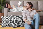 Black White Native American Pattern, a Pattern Graphic by PPEthnicDecorPattern (Thumbnail 2 of 10)