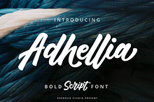 Adhellia - Bold Script Font