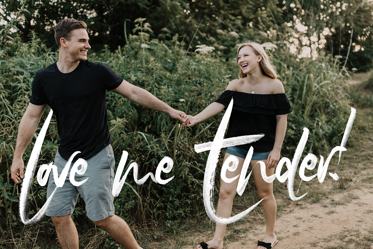 SkyLove SVG Watercolor Font, a Script Font by SilverStag Type Foundry (Photo 2 of 11)