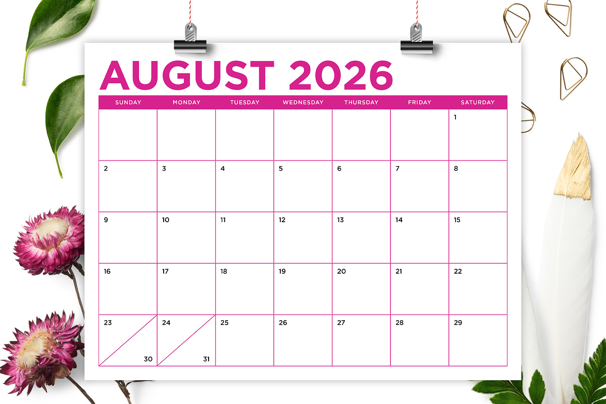 2026 Bold COLOR 8.5x11 Inch Calendar, a Stationery Template by Running With Foxes (Photo 5 of 6)