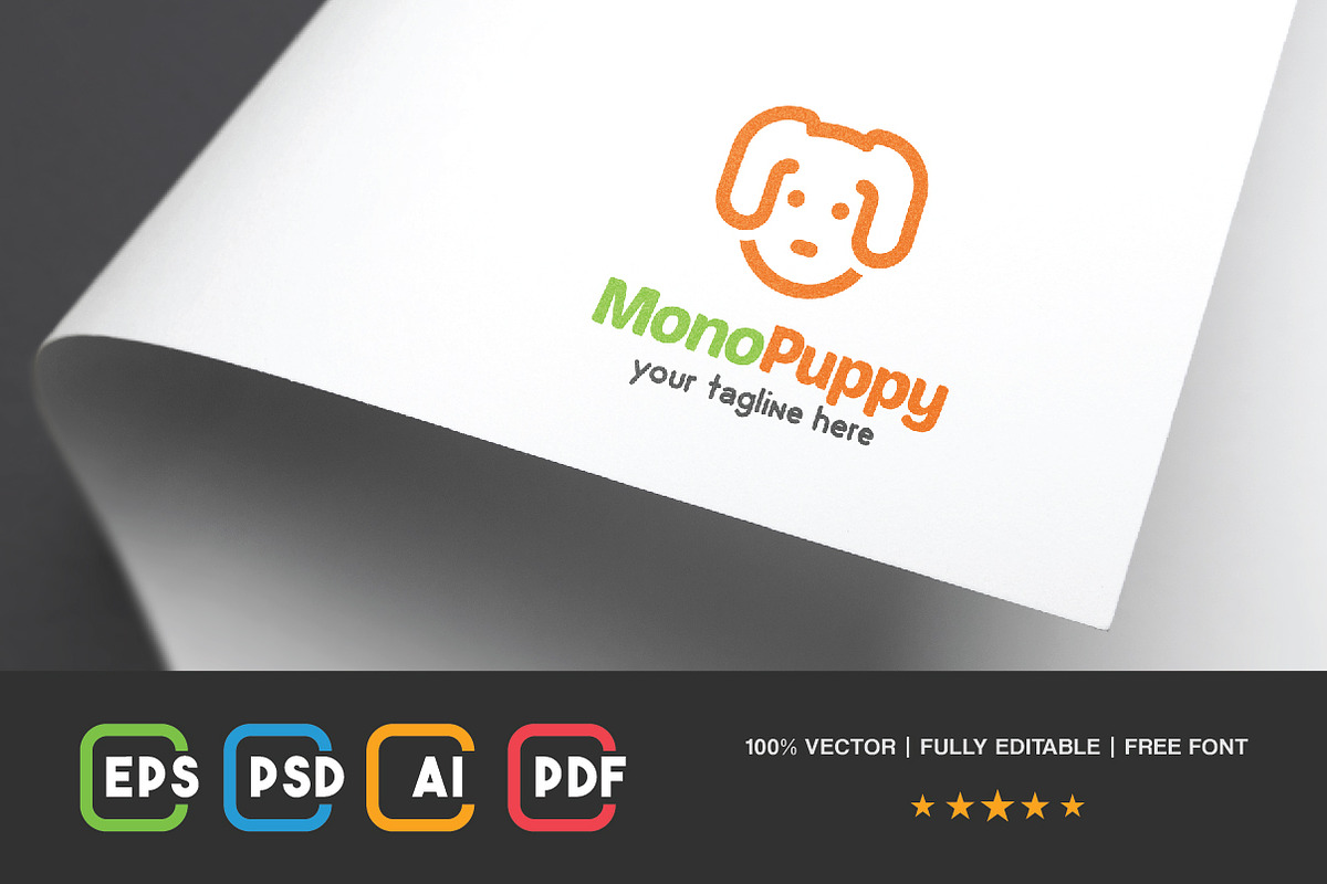 Monogram : Puppy Logo, a Branding & Logo Template by yellowline (Photo 3 of 3)