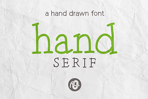 Hand Serif: a hand drawn font