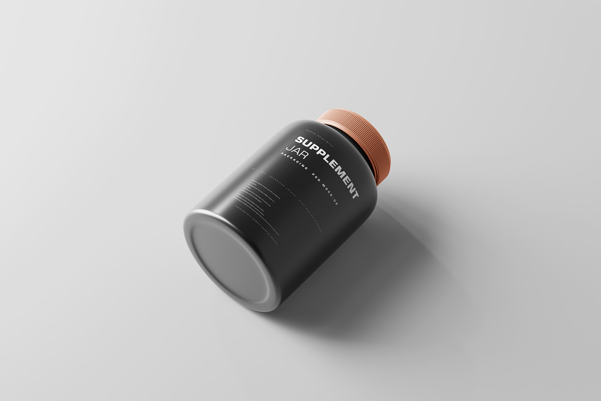 Supplement Jar Mockup, a Cups & Container Mockup by pmvch (Photo 4 of 9)