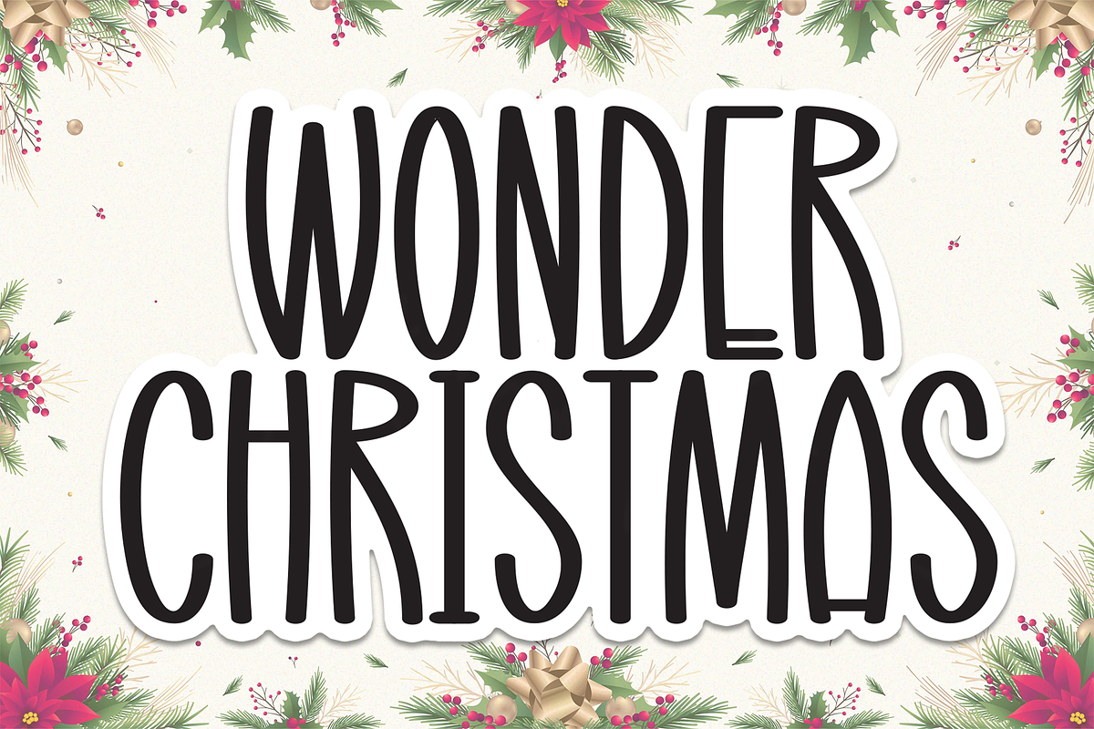 Wonder Christmas | Script Font, a Script Font by Scratchones (Photo 1 of 8)