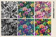 Tropical floral patterns set, a Pattern Graphic by emeraldthue (Thumbnail 16 of 28)