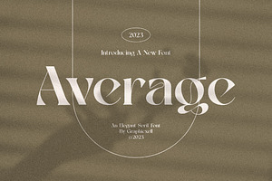 Average Elegant Serif Font Typeface