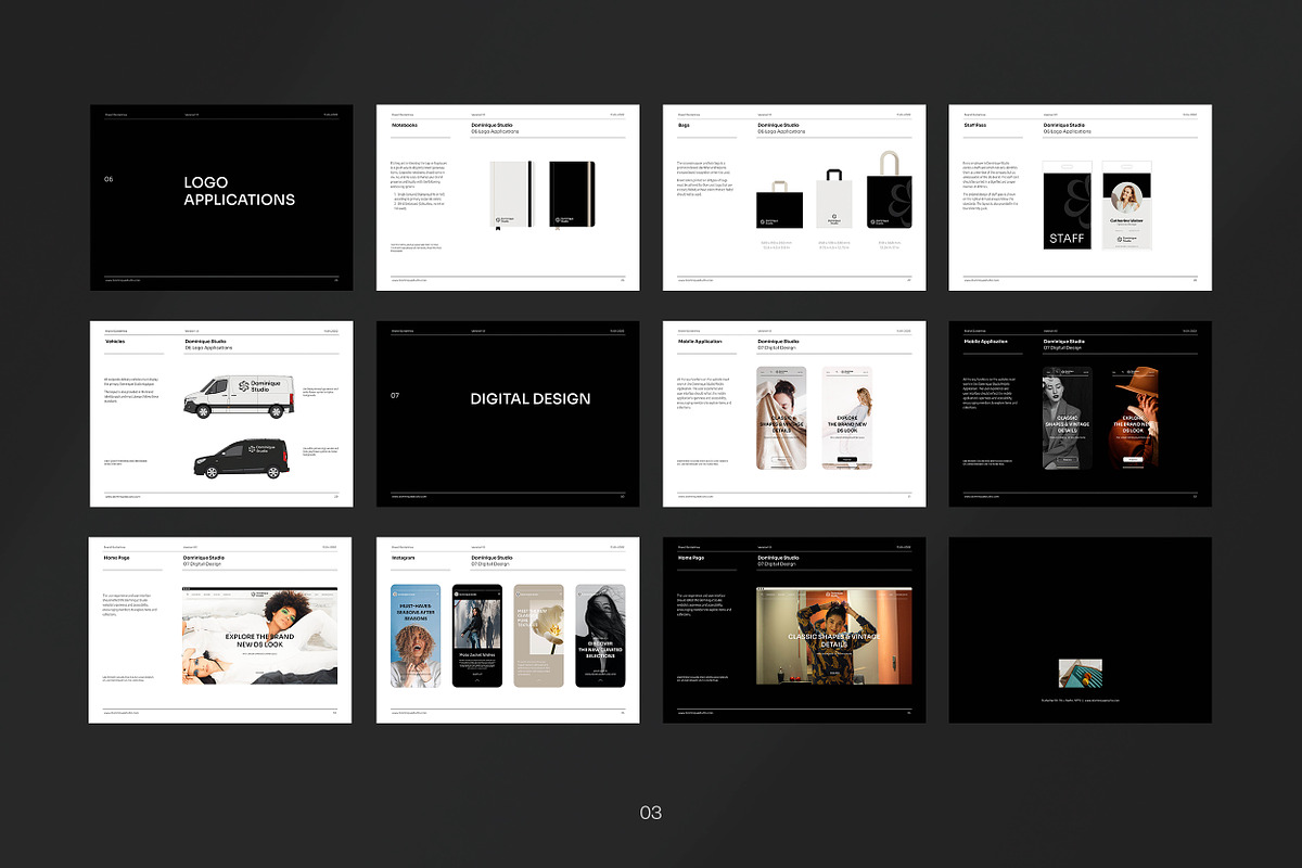 DOMINIQUE STUDIO / Brand Guidelines, a Branding & Logo Template by Studio Dara (Photo 20 of 20)