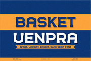 Basket Venpra - Sport Varsity Font, a Slab Serif Font by QR Design Studio (Thumbnail 1 of 7)