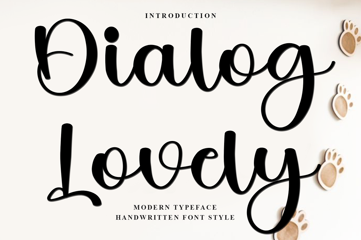 Dialog Lovely, a Handwritten Font by FreshTypeINK (Photo 1 of 7)