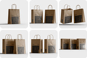 Kraft Paper Shopping Bag Mockup, a Packaging Mockup by Muhazdinata (Thumbnail 1 of 8)