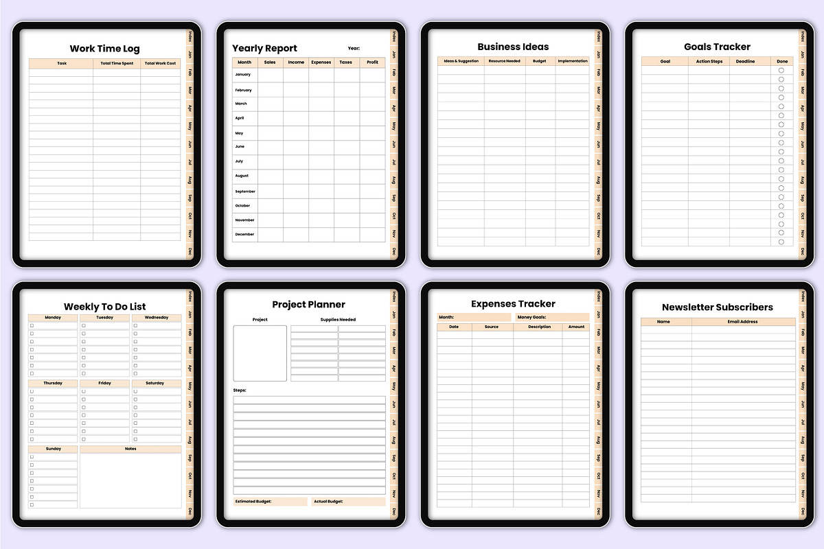 Digital 2025 Small Business Planner, a Stationery Template by Mustafiz (Photo 7 of 11)