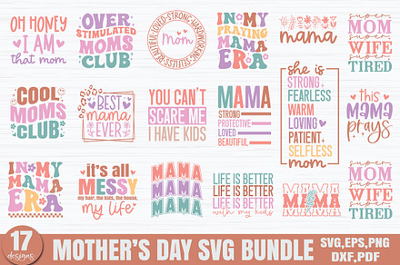 Mother’s Day SVG Bundle, Mom SVG, a Graphic by Designer302