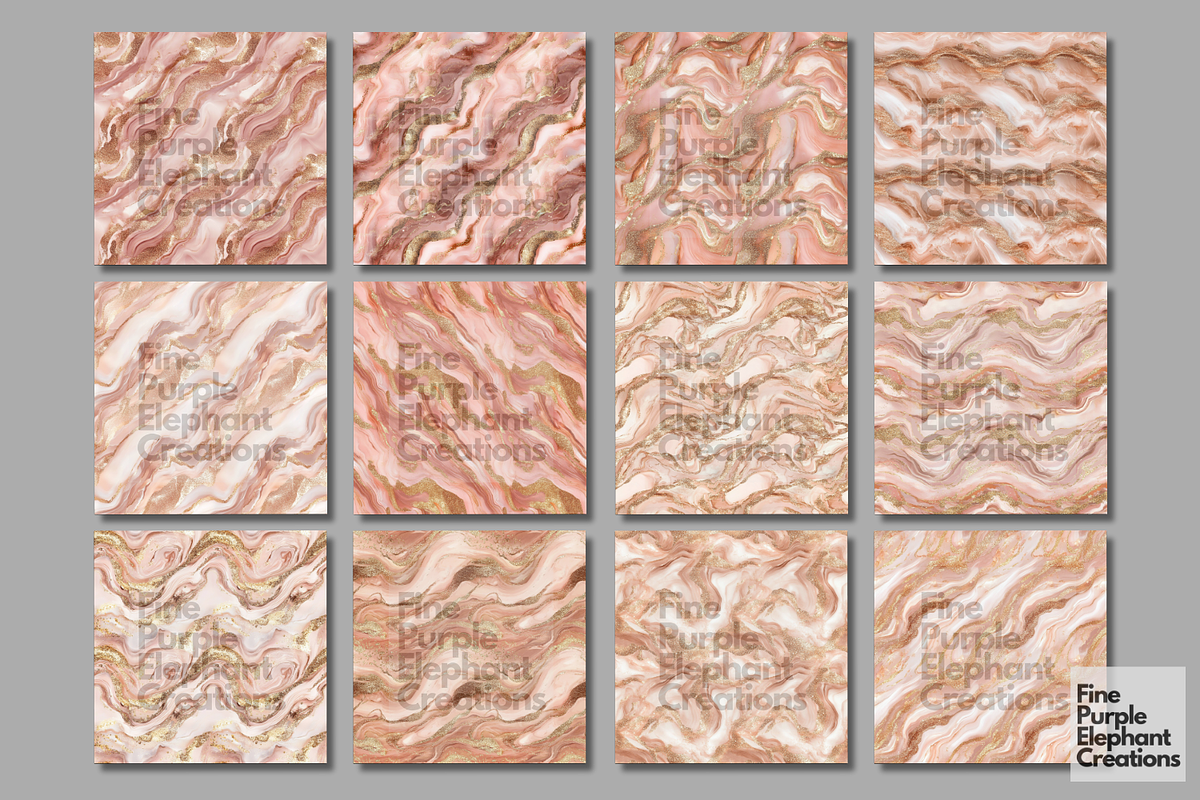 Rose Gold Marble Texture Granite, a Pattern Graphic by Fine Purple Elephant (Photo 5 of 5)