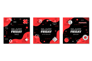 Black Friday sale banners, a Decorative Illustration by Buch&Bee