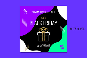 Black Friday Sale Flyer Vector
