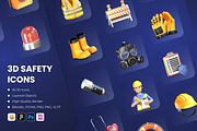 3D Safety Icons, an Object 3D Model by Flat Icons (Thumbnail 1 of 8)