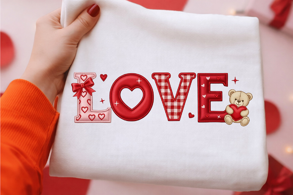 LOVE Teddy Bear Valentine PNG, an Illustration by DreamArtGraphic (Photo 1 of 4)