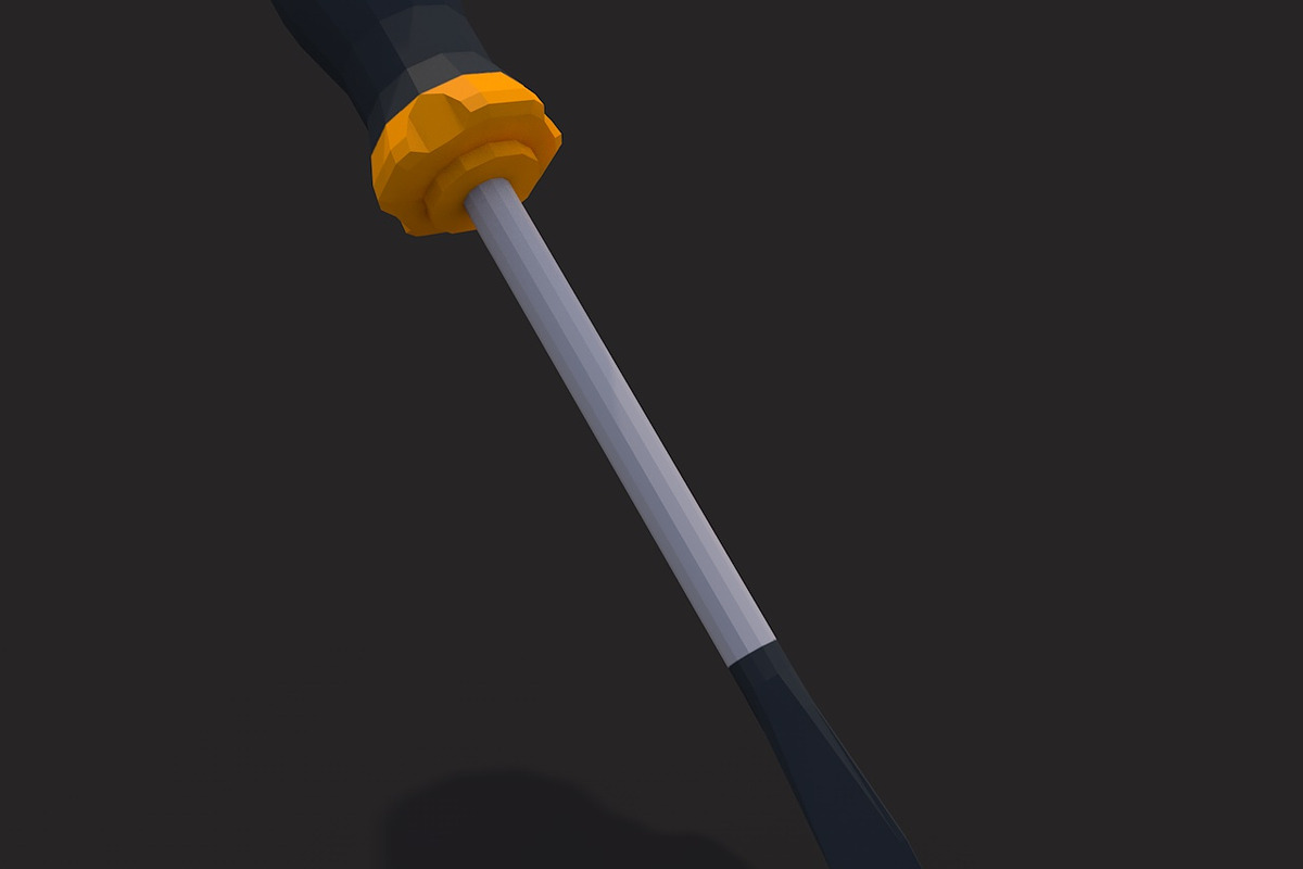 Low Poly Screwdriver V2, an Object 3D Model by CreativeeArt (Photo 3 of 8)