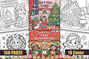 Cozy Christmas Girl Coloring Book, a Seasonal Illustration by protabsorkar11 (Thumbnail 1 of 4)