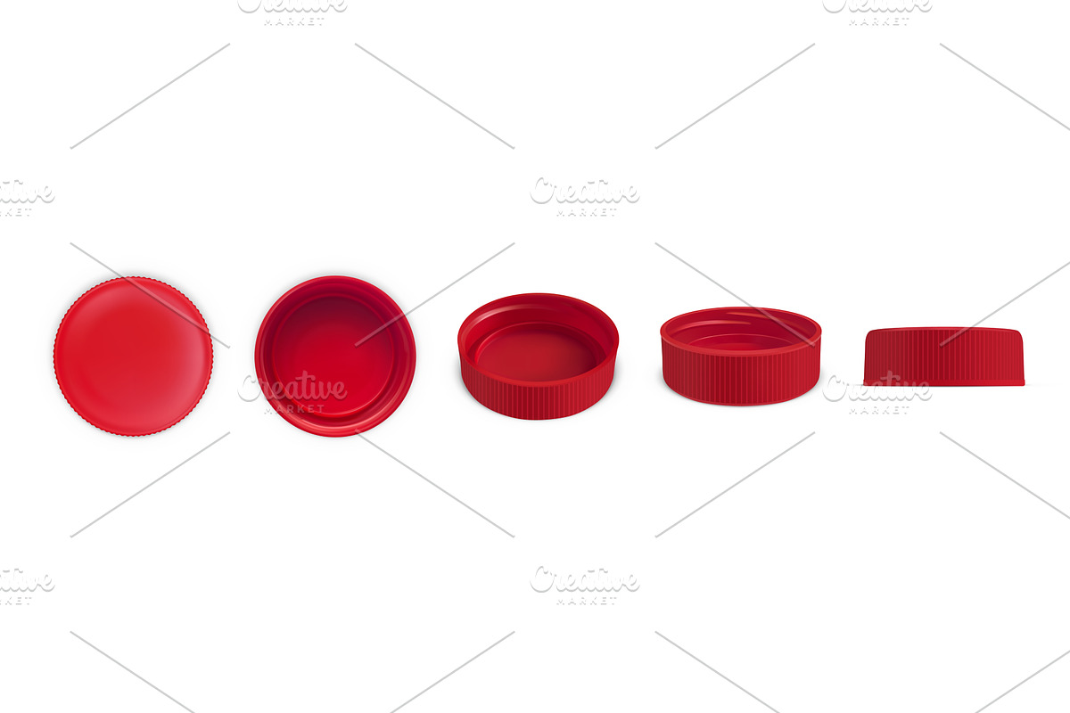 Plastic bottle cap for mineral water, an Illustration by Frogella