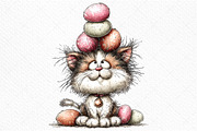 Easter Funny Cats Clipart Png, an Illustration by Craft Nest (Thumbnail 11 of 11)