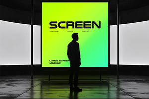 Large Digital Screen Mockup PSD, an Advertising Mockup by graphypix