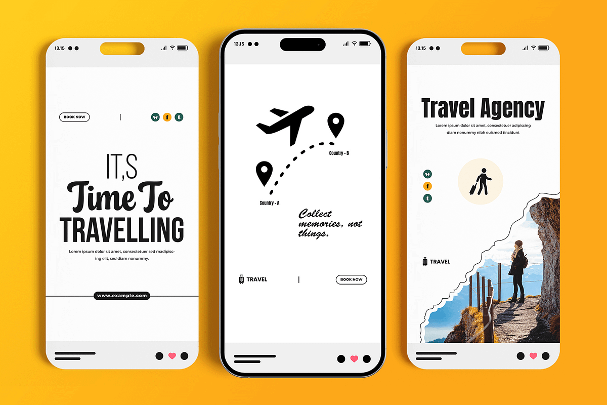 Modern Travel Story Template Design, a Social Media Template by MightyDesign (Photo 1 of 6)